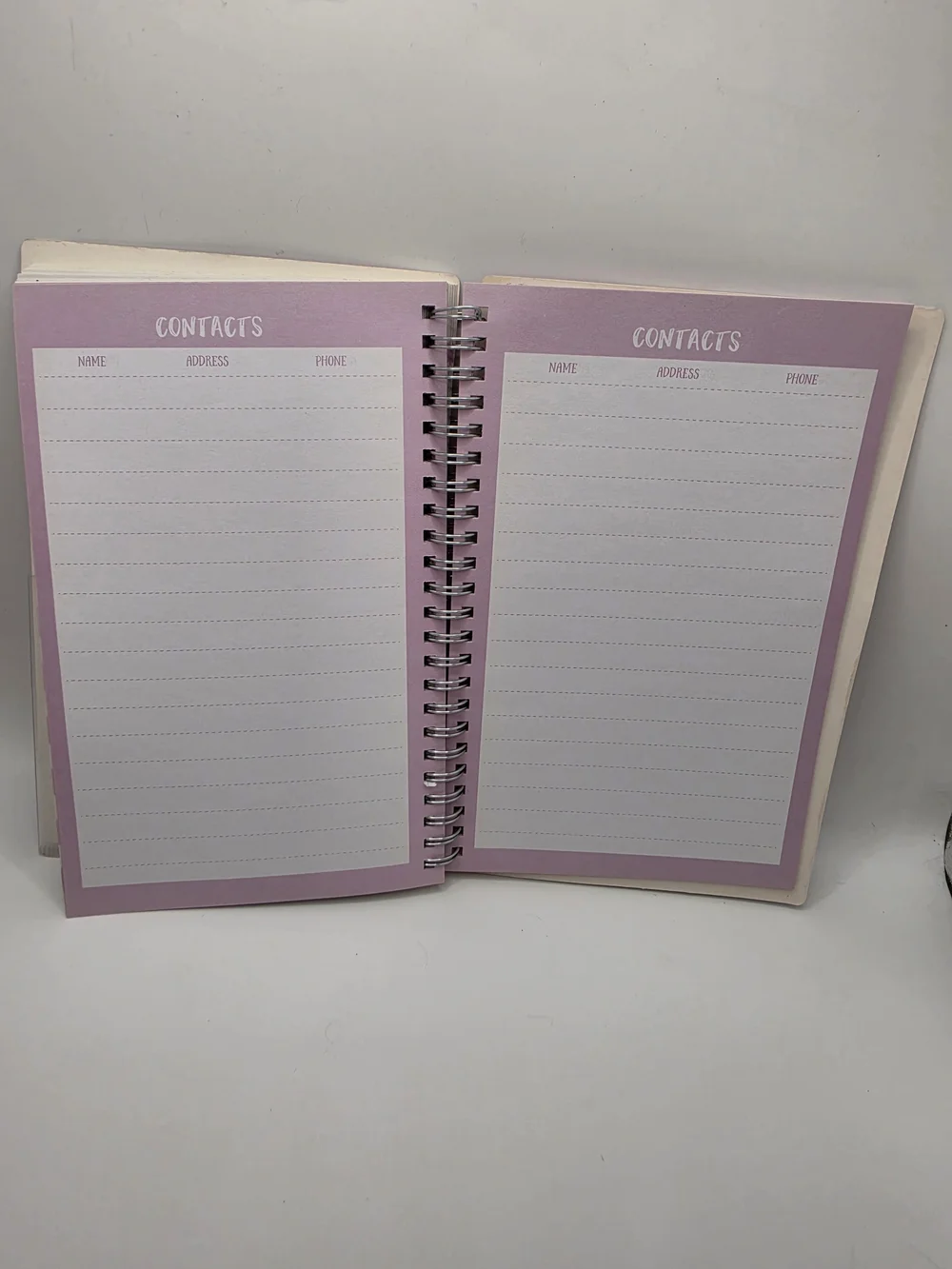 Pep Rally Purple White Lined Spiral Assignment Notebook - Softcover Organizer